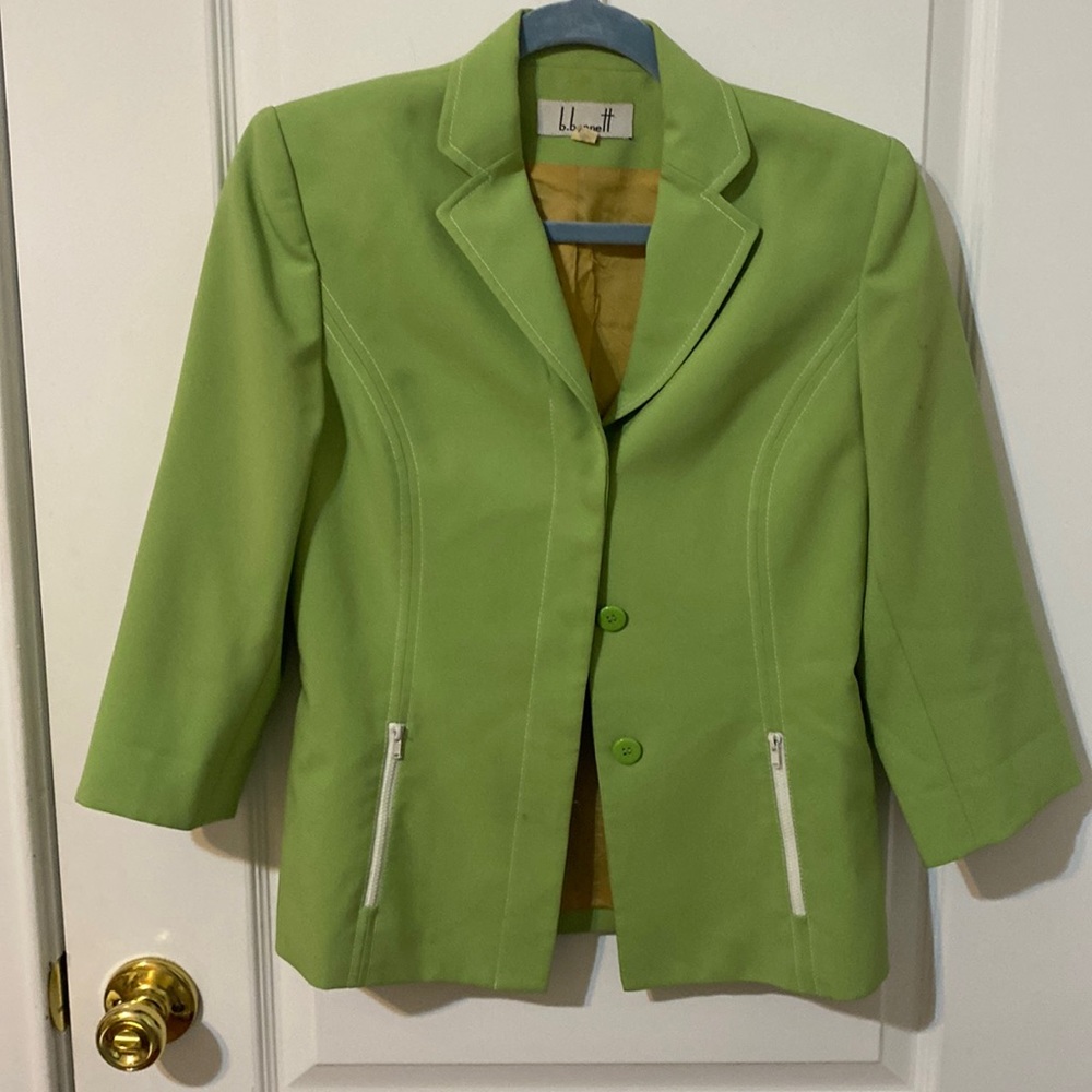 B Bennett mint green blazer sz 2